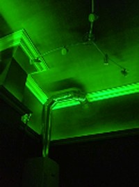 Zöld dekorációs világítás